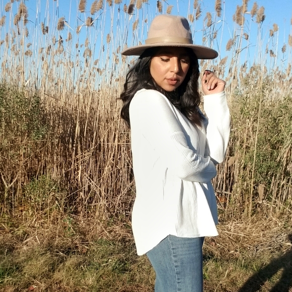 BRIGHTER DAYS WHITE WAFFLE KNIT TOP - Picture 2 of 12